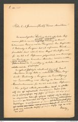 k.k. naturhistorisches Hofmuseum, Intendanzakten 1885-1896 (Hauer), Aktenzahl Z.364/1889, Seite 1